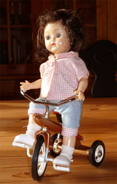 Ginger på sin nya cykel